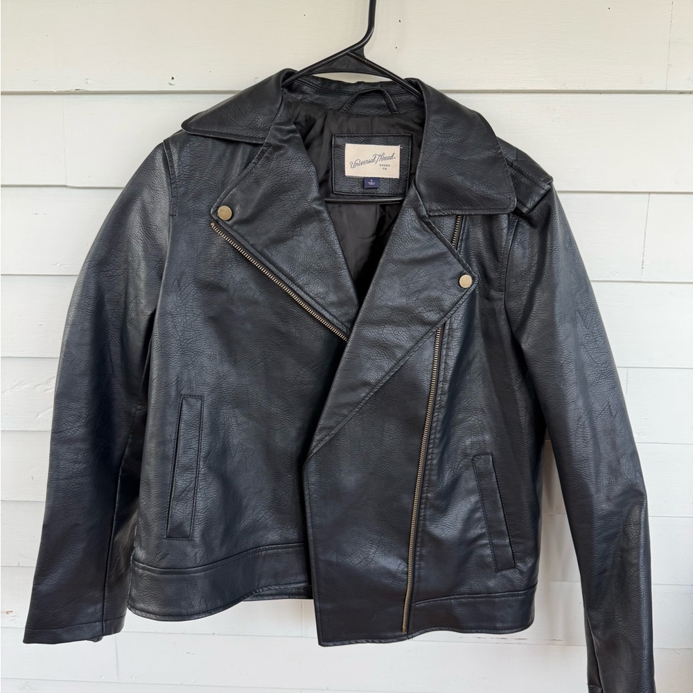 Universal Thread Dark Leather Jacket - image 1